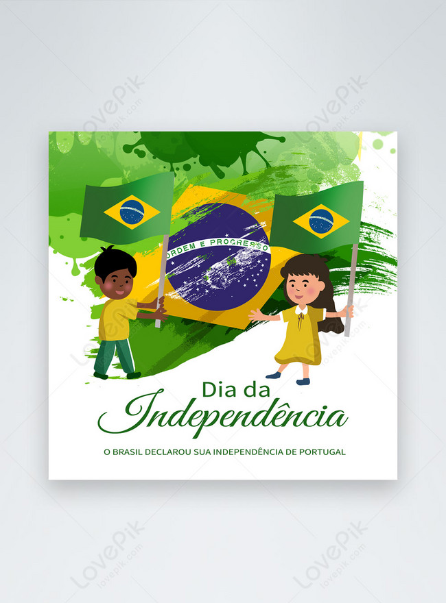 Brazil independence day social media post Modelo