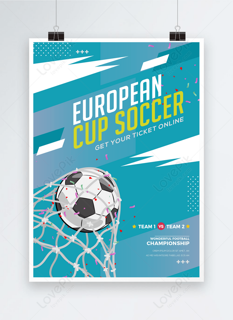 Fashion geometry european cup goal game poster template image_picture free  download 466496534_lovepik.com