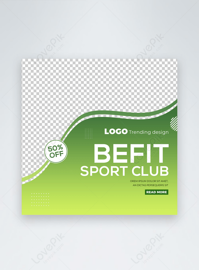 Fashion color line fitness club social media advertising template  image_picture free download 466514169_