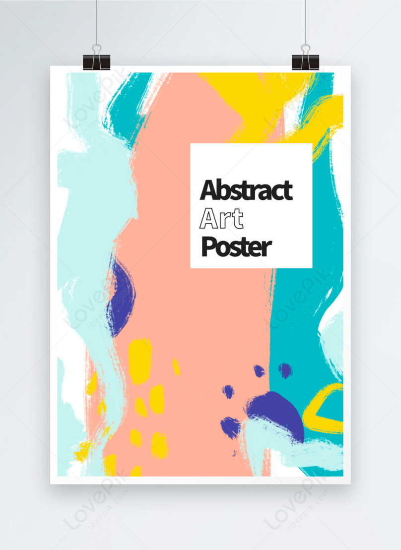 Colorful abstract art poster template image_picture free download ...