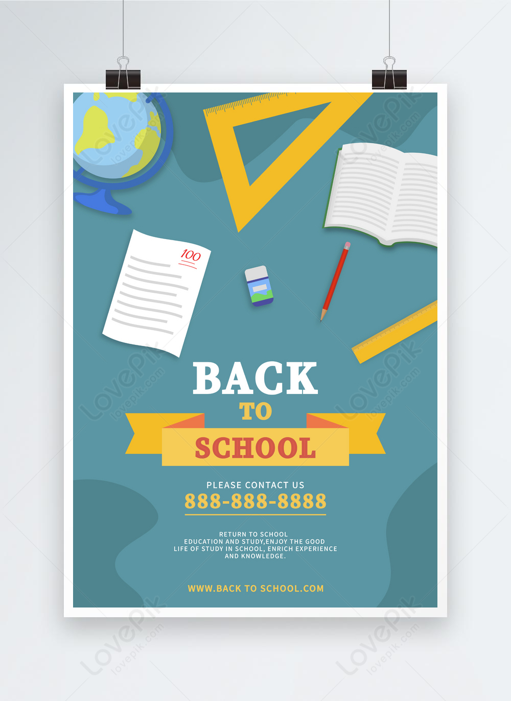 Go back to school and learn post template image_picture free download ...