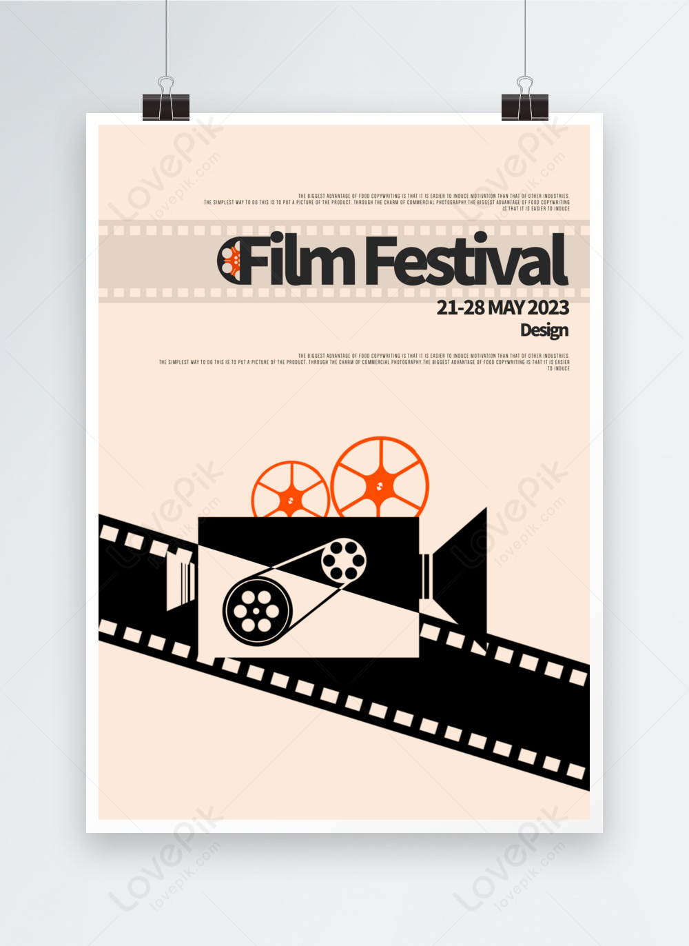 Simple abstract film festival poster template image_picture free download  