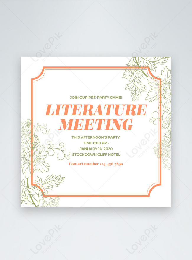 White background formal dinner invitation instagram square post instagram  post template image_picture free download 