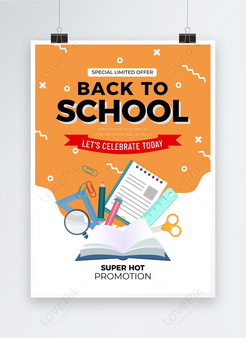 Cartoon back to school day holiday poster template image_picture free