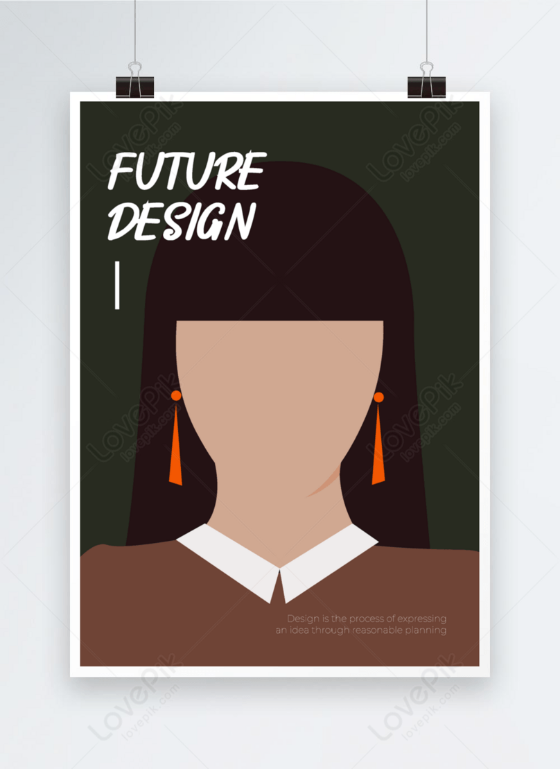 Future fashion trend avatar black flat poster template image_picture free  download 466641135_lovepik.com