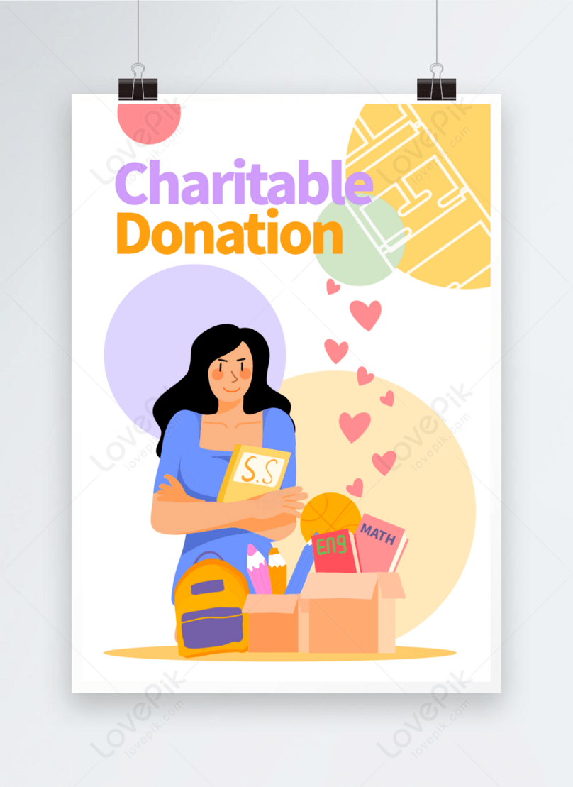Charity and donation concept poster template image_picture free ...