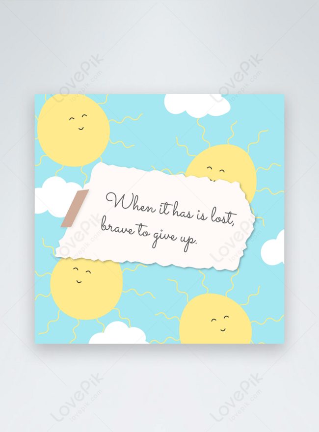 Inspirational quotes social media cute cartoon social media template  image_picture free download 
