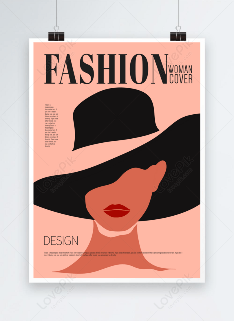 Abstract Poster Of Fashion Magazine Cover Template Image picture Free 