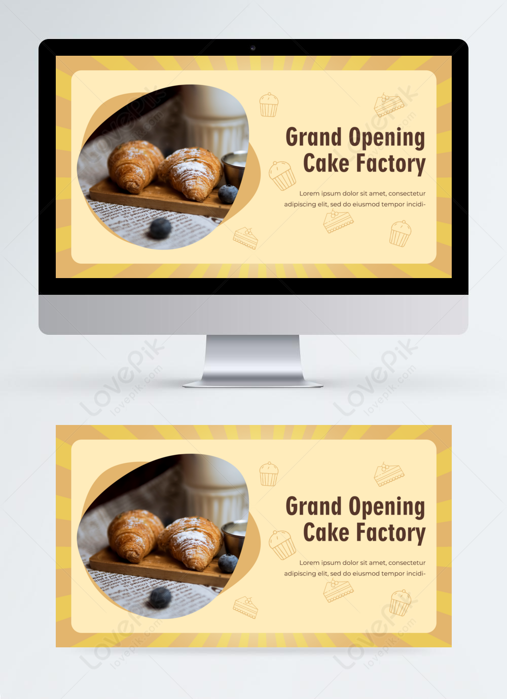 Banner Design With Cakes For Baking Bakery Shop Cooking Sweet Products  Dessert Pastry Stock Illustration - Download Image Now - iStock