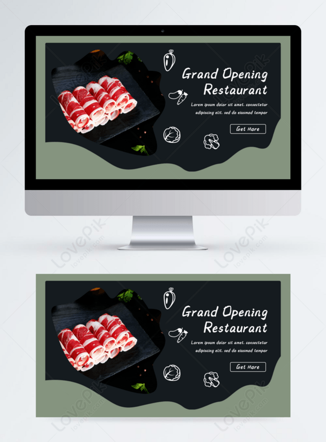 Restaurant grand opening banner template image_picture free download