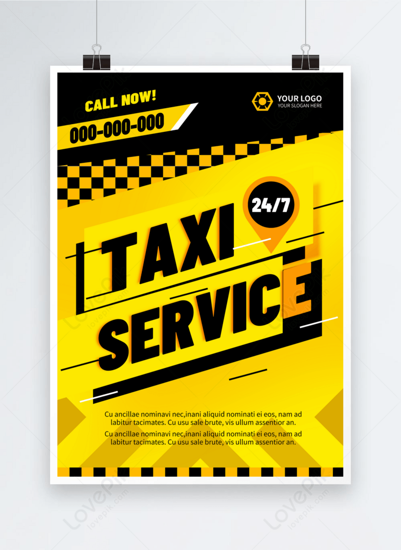 geometric-taxi-marketing-service-abstract-yellow-poster-template-image