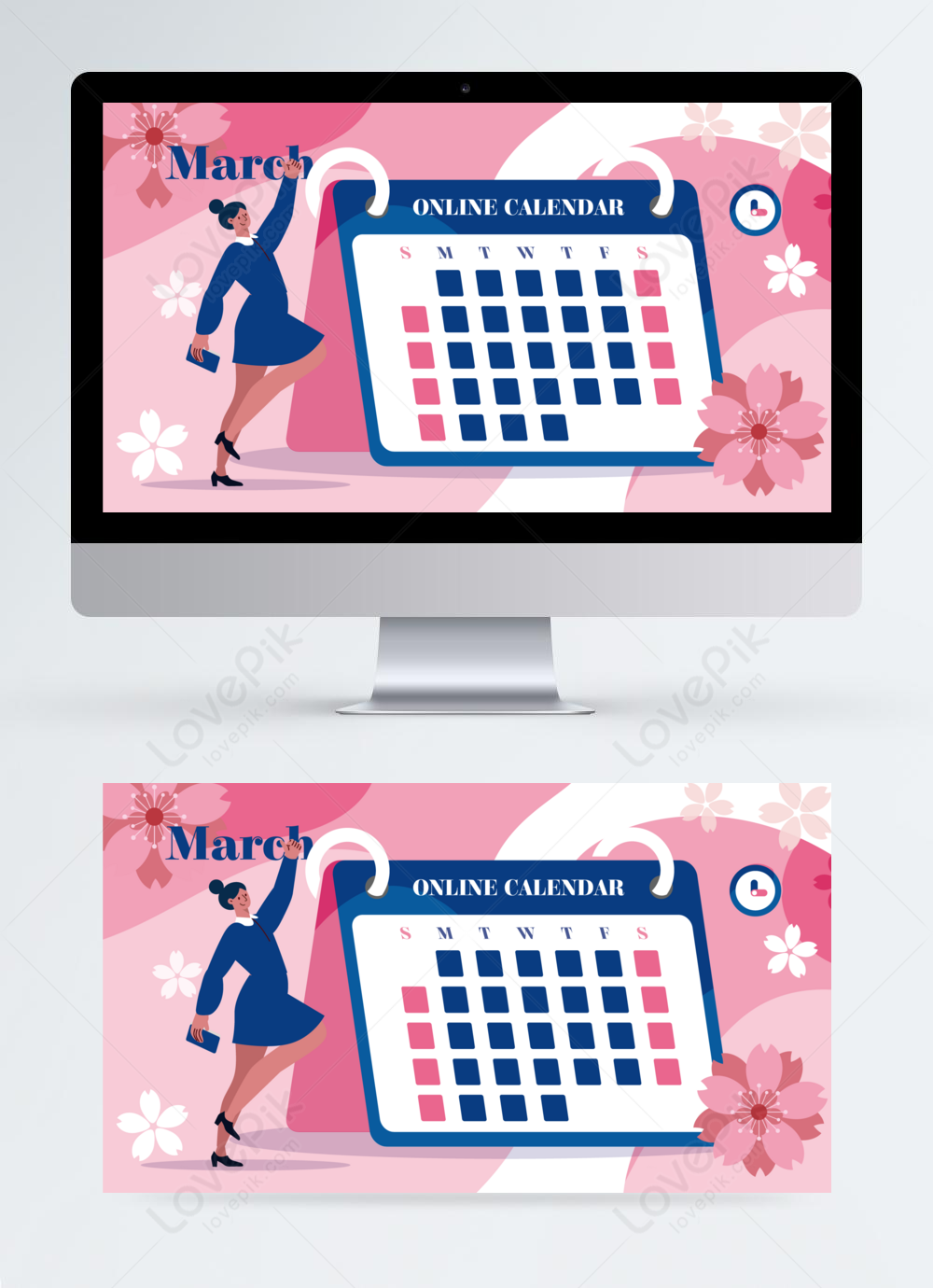 Business people work plan calendar template image_picture free download