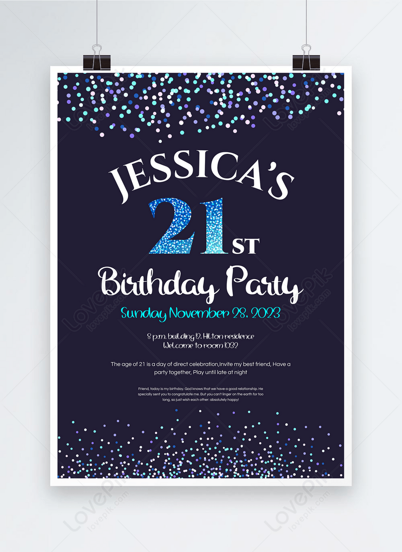 21st birthday invitation card template image_picture free download 466853684_lovepik.com