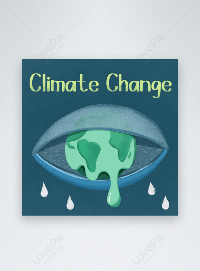 Climate change cartoon illustration poster template image_picture free  download 