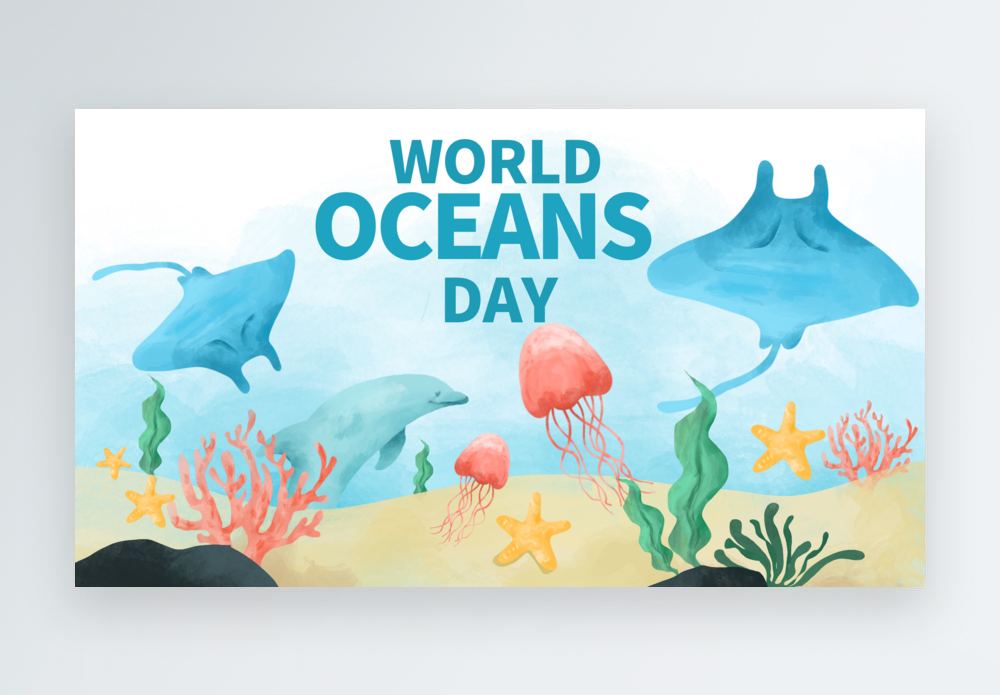 230000+ Ocean Day Publicity Poster Color Marine Life World Ocean Day ...