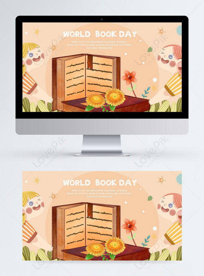 World book day cartoon poster template image_picture free download ...