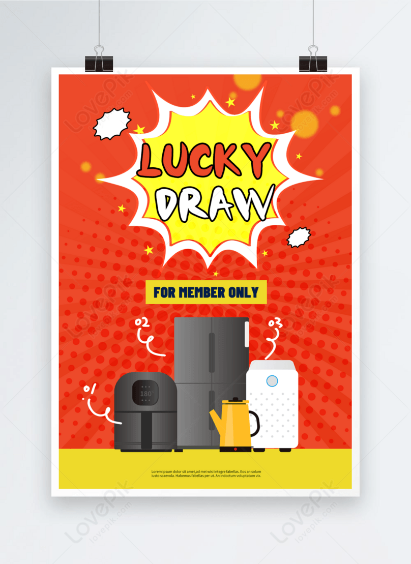Buy Canva Lucky Draw Poster Template Online in India - Etsy