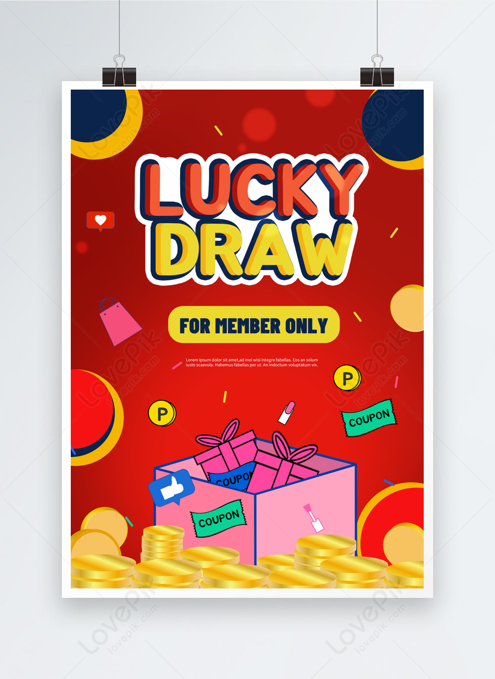 Lucky Draw Typographic On Glowing Poster Stock Vector (Royalty Free)  315915446 | Shutterstock