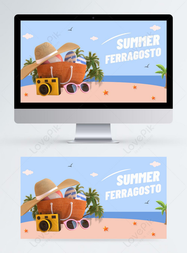 Beach display board for august festival template image_picture free ...