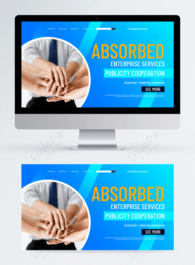 Blue Gradient Business Promotion Banner Poster Template, banner templates, login page templates, website