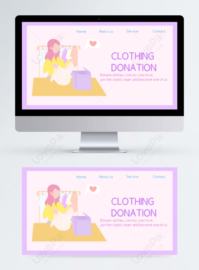 Clothing donation charity finishing clothing banner template image ...
