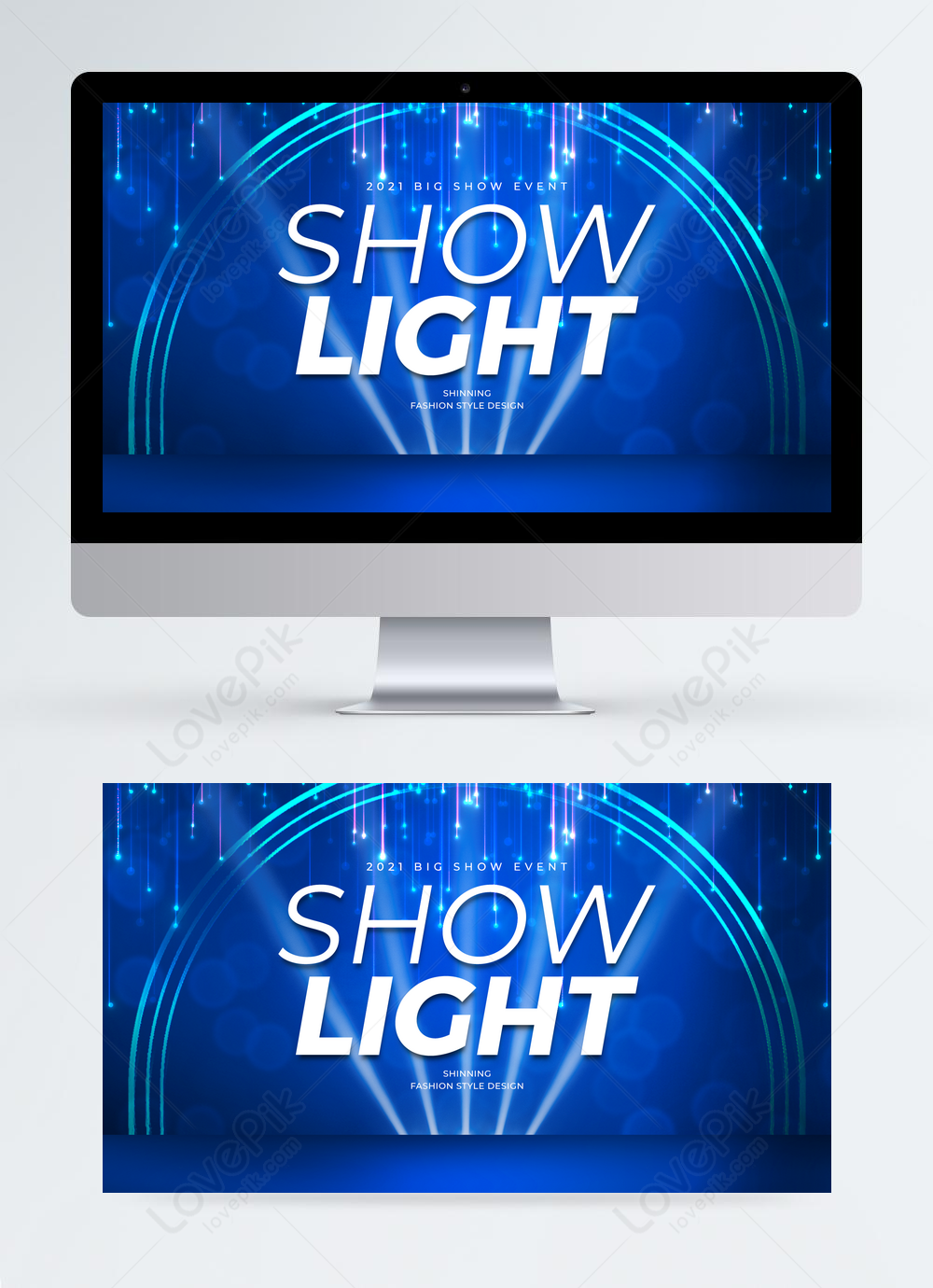 Template Pencahayaan Panggung Cahaya Mode Menunjukkan Banner Ui Web