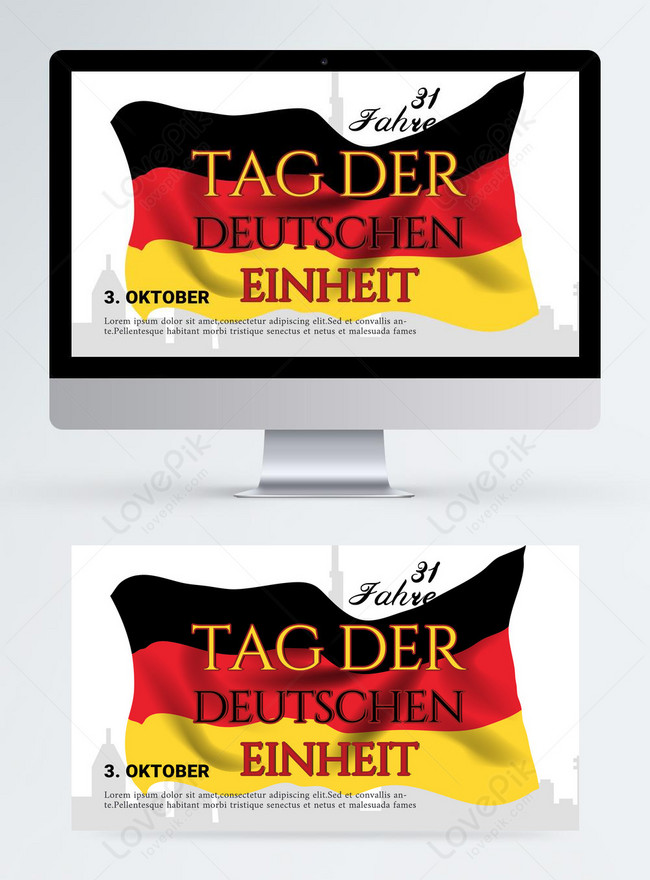 German unification day vector poster for design template image_picture