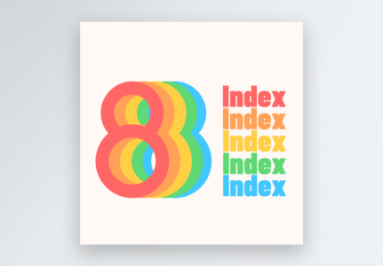 Digital index color design case simple color social media, Number,  index,  color template