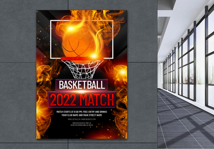 Basketball League Team Orange Game Poster Template Download on Pngtree