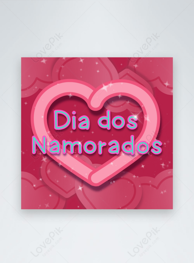 Red brazilian valentines day poster template image_picture free