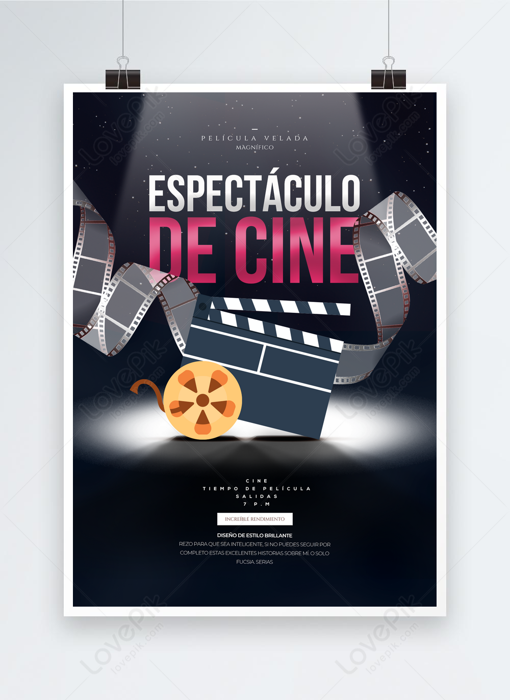 Cinema film fashion promotional cartoon poster template image_picture ...