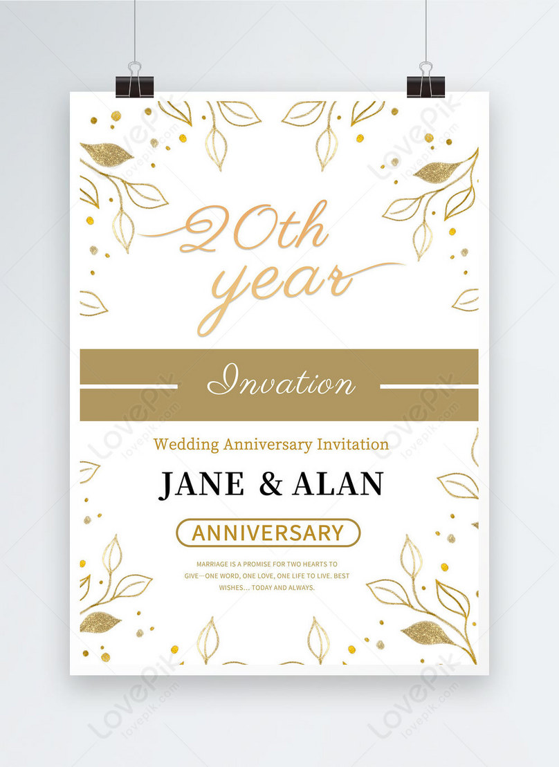 Wedding Anniversary Invitation Template Image_picture Free.