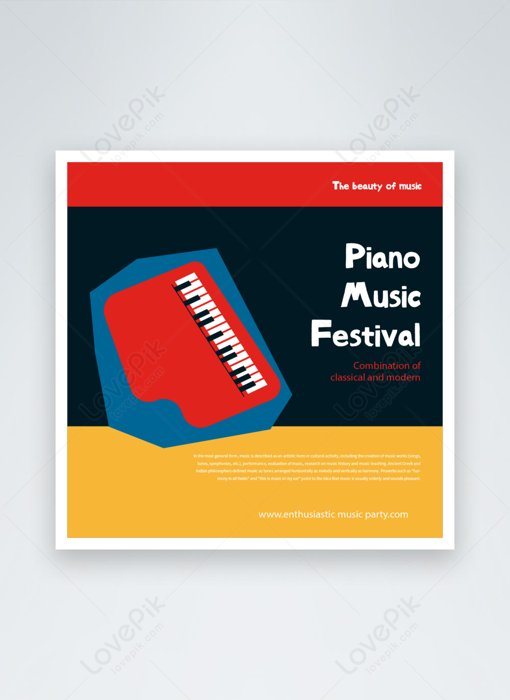 Music festival instrument piano template image_picture free download ...