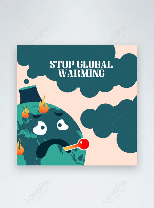 Stop global warming earth template image_picture free download ...