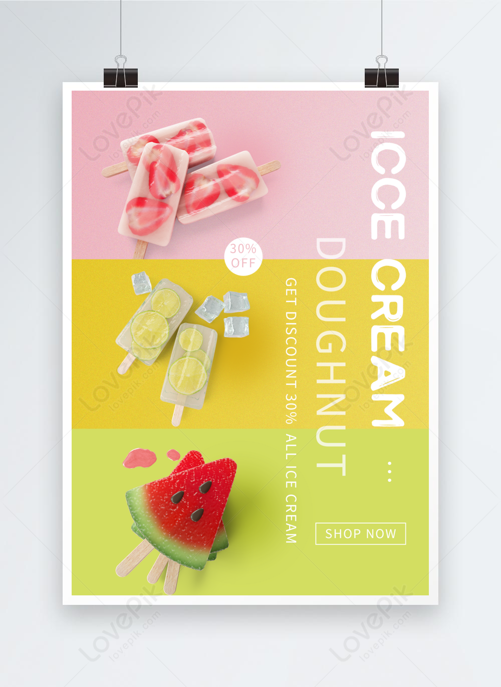 fruit-flavored-ice-cream-summer-new-product-promotion-poster-template