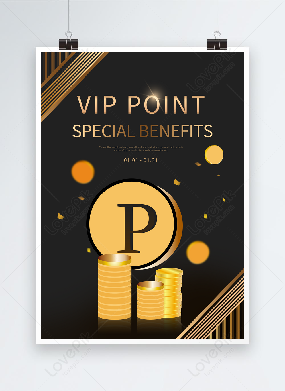 membership-card-black-gold-poster-gold-coin-template-image-picture-free