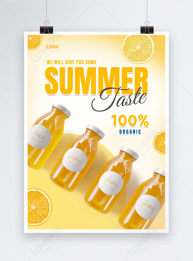Template Poster Promosi Minuman Musim Panas Jus Buah Jeruk Segar Untuk Diunduh Gratis Lovepik 8748