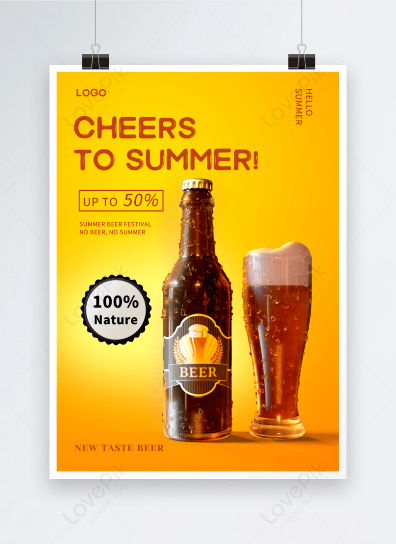 Summer new beer promotion poster template image_picture free download ...