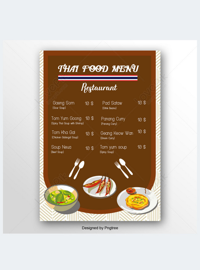 Thai menu prices template image_picture free download 463700476_lovepik.com