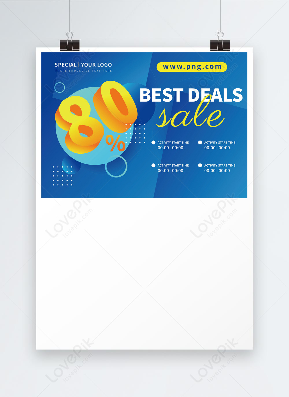 3d digital offer blue simple poster template image_picture free ...