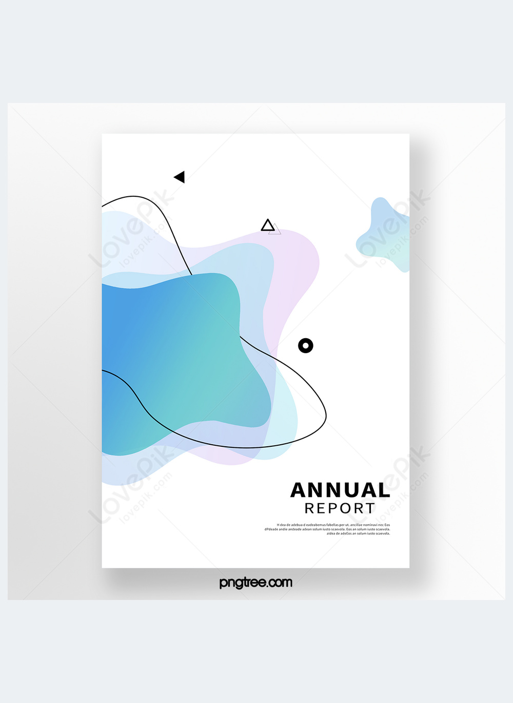 Blue Abstract Gradient Business Report Cover Template Imagepicture Free Download 464730091 9994