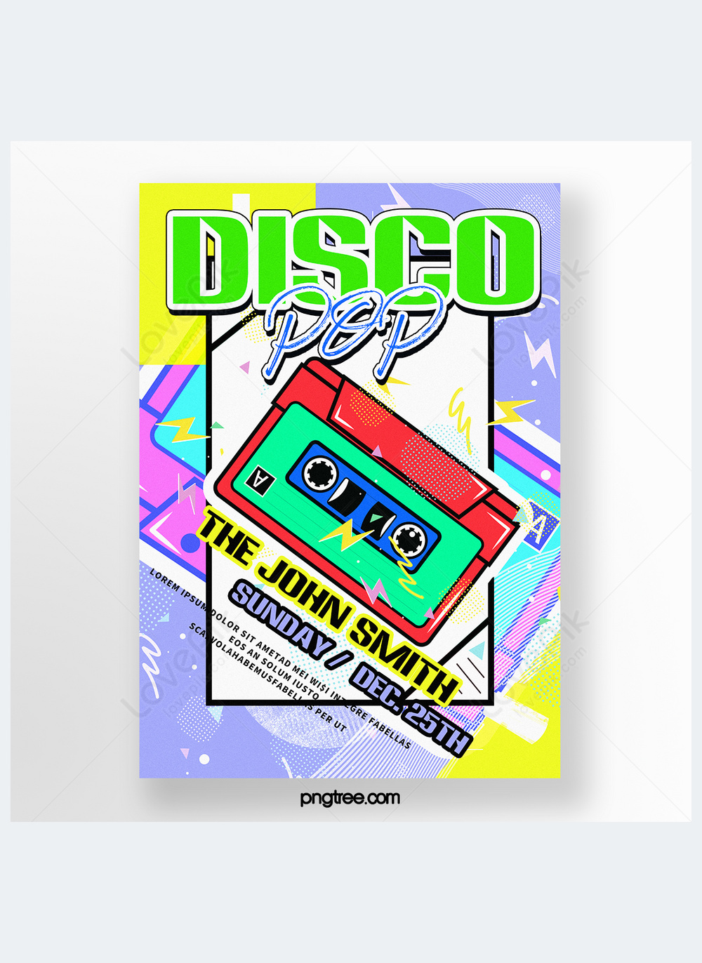 Colorful Retro Music Party Flyer Template Image Picture Free Download