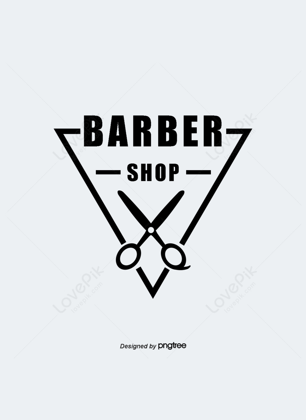 Geometric Creative Black Barber Shop Logo Template Image_picture Free ...