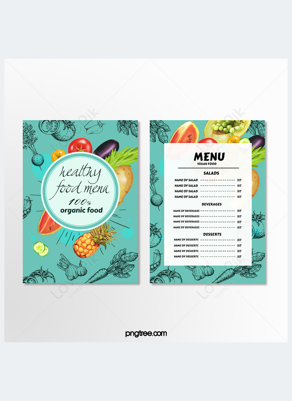 Organic vegetable food menu template image_picture free download ...