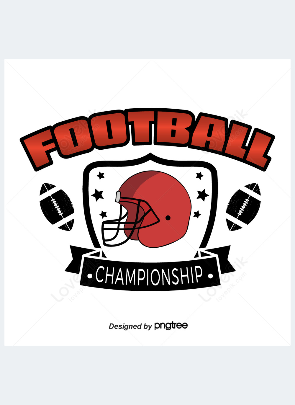 Symmetrical american football gradient red logo template image_picture ...