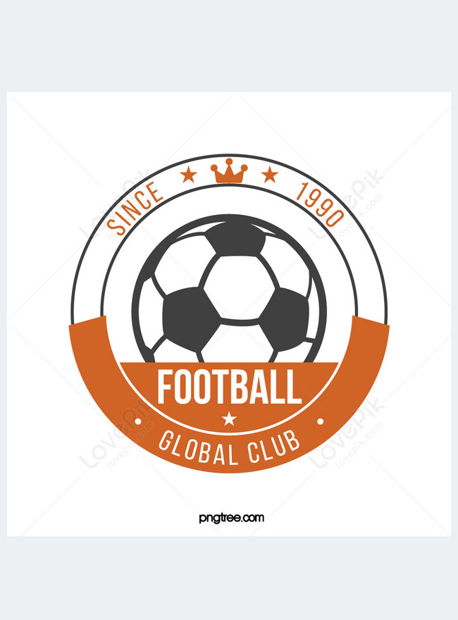 Yellow retro round football club logo template image_picture free ...