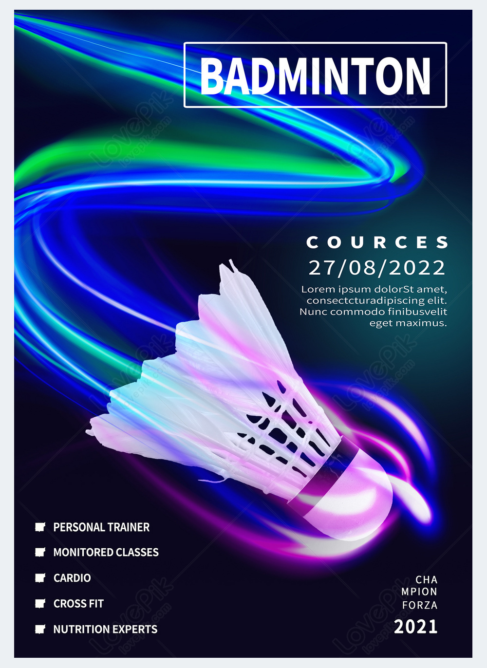 Abstract badminton flyer template template image_picture free download ...