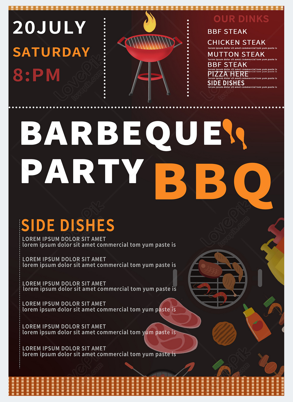 Bbq barbecue menu template template image_picture free download ...