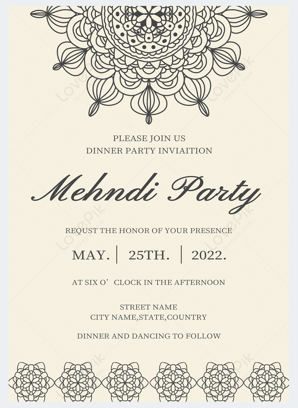 Invitation Card for Mehndi | Happy Invites