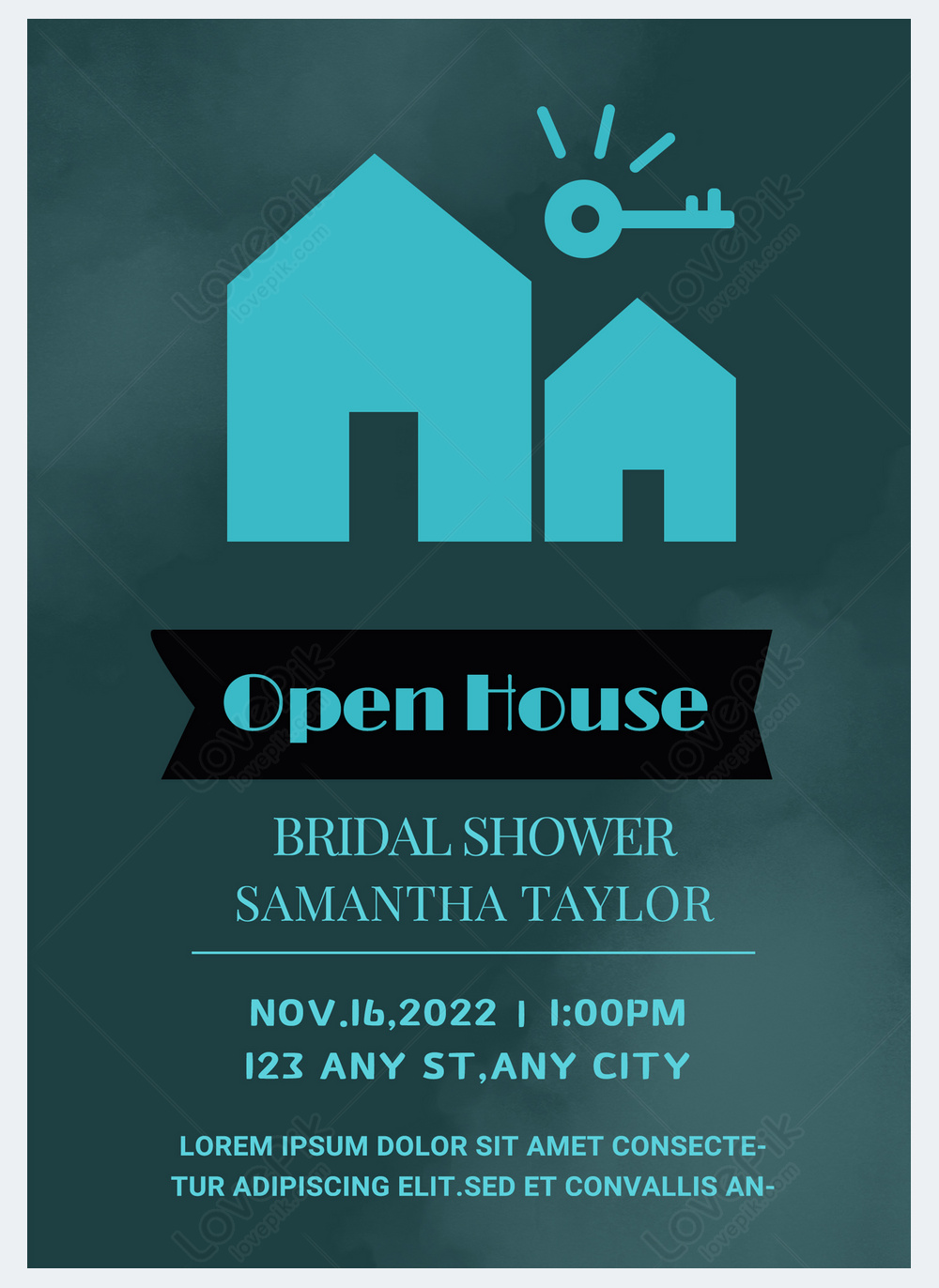 Open house invitation vertical gray template template image_picture ...